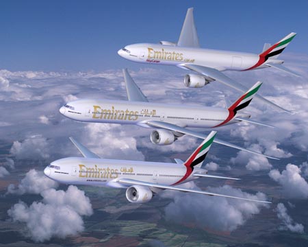 Boeing 777 in Emirates livery